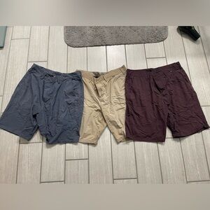 Lot of 3 Hurley Nike Dri-Fit Walking Shorts Golf size 36